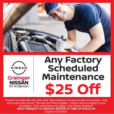 $25 Off Any Factory Scheduled Maintenance