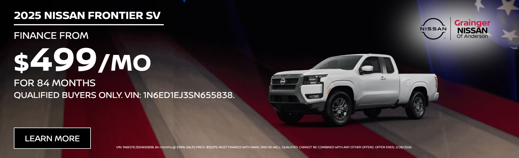 February 2025 Nissan Frontier SV DESKTOP