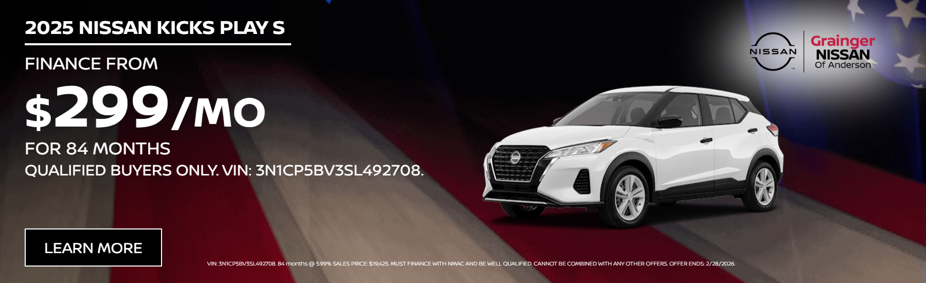 February 2025 Nissan Kicks Play S Offer DESKTOP